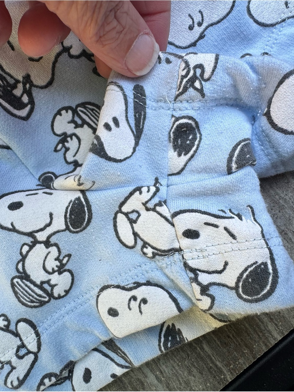 Peanuts Light Blue Snoopy Lounge Shorts - Picture 3 of 5